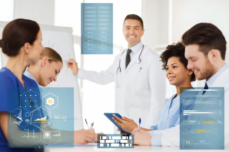 medicine-healthcare-technology-people-concept-group-happy-doctors-conference-presentation-hospital_380164-179393